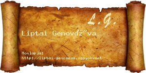 Liptai Genovéva névjegykártya